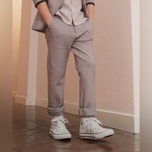 IKKS Boys Semi-Plain Trousers Pants Dressy Navy NWT